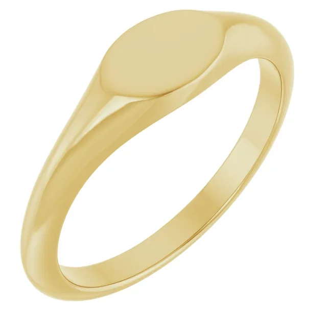 SCULPTED SIGNET PINKY RING
