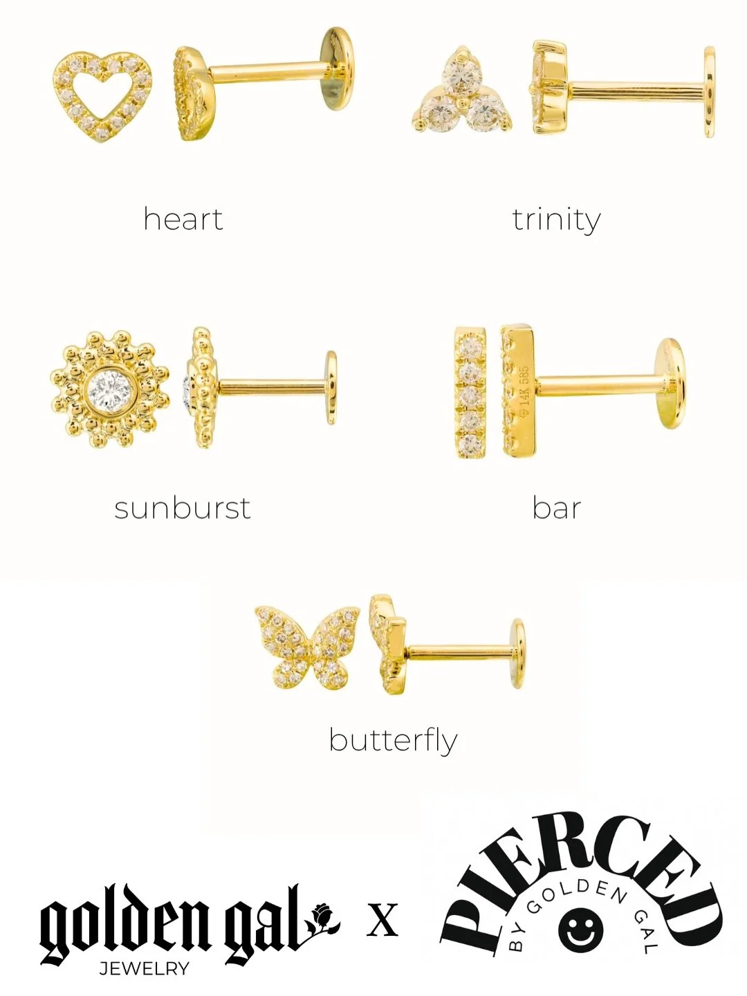 Just Launched&hellip; Comfort for Everyday Wear &amp; Aesthetic Ear Stacking 💎👂🏼✨ 
14K SOLID GOLD | SCREW ONS