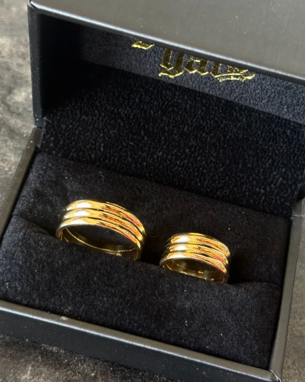HIS &amp; HERS - Matching Anniversary Bands💛💛 Designed as layered gold eternity bands, because the love goes on♾️