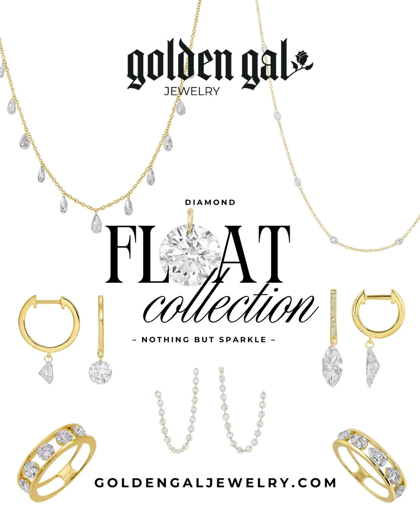 ☁️ Golden Gals newest addition to the showroom is finally here!!! 💎💎💎 A collection built on airy aesthetic &amp; breathtaking creations✨✨ ✨

There are a handful of signature pieces that won&rsquo;t be shared online &mdash; enjoy the entire collect
