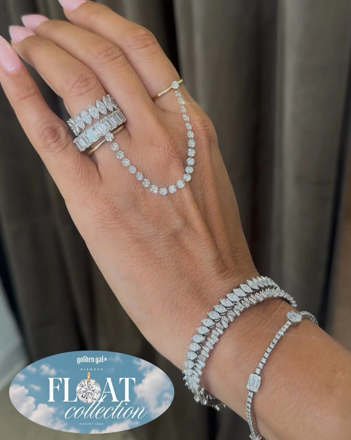 Ever dream about dripping in diamonds ?? 💎Golden Gal has just made your dream a reality! With OUR NEW Creation &mdash; The Diamond Ring Chain. 

No metal. No shadows. No problem 😉 
&hellip;for the Gals who set trends‼️
#drippingindiamonds #diamond 