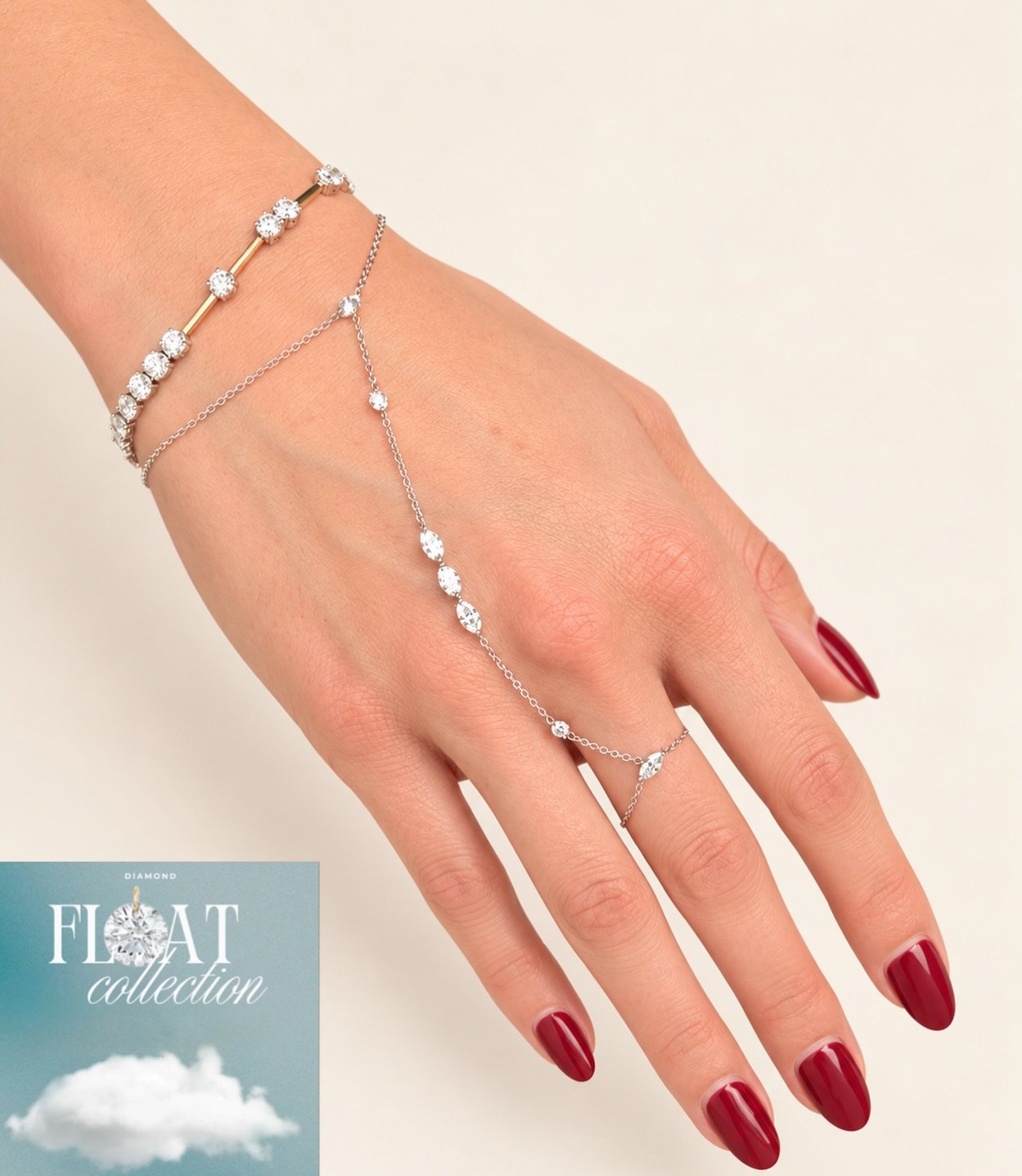 Our one &amp; only signature hand chain ⛓️&zwj;💥 
And suddenly i&rsquo;m using my hand to point more than ever before 😍
Wear it our way or design your own orientation using different shaped diamonds💎