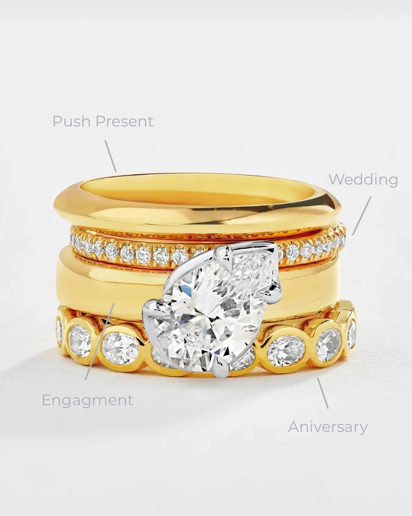 We love the formula ✨💎 Custom Engagement Rings &amp; Bands from Golden Gal are nothing short of Sleek &amp; Modern

From &ldquo;I Do&rdquo; to &ldquo;Family of 3&rdquo;&mdash; We&rsquo;re here for all occasions and celebrations ❤️