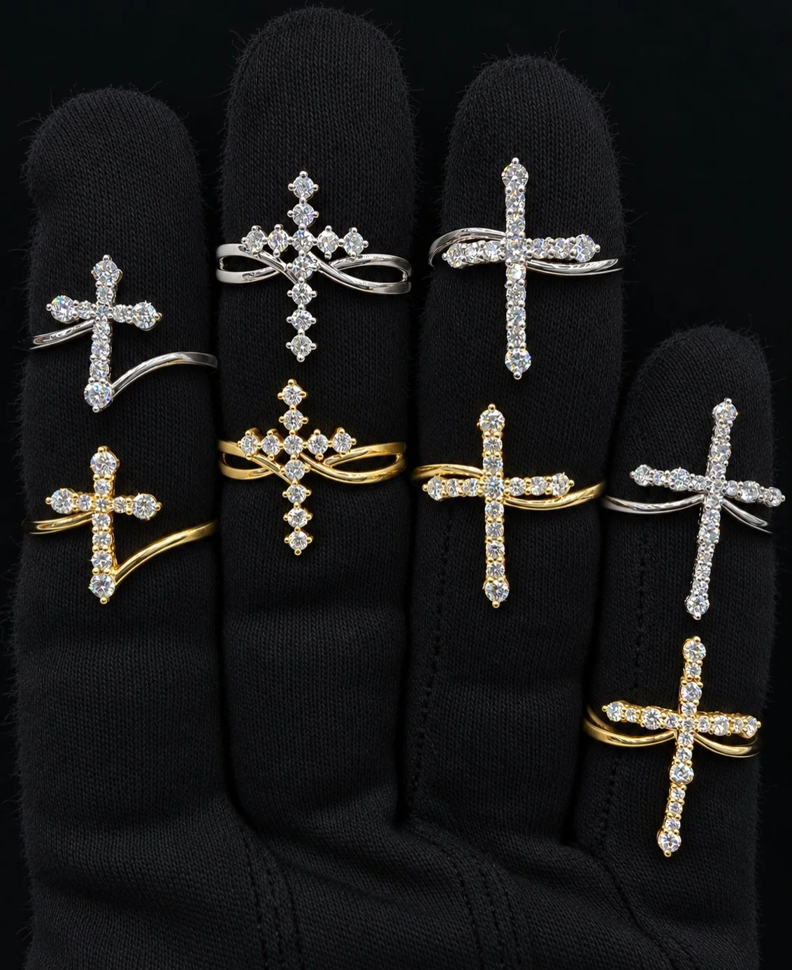 Natural Diamond Cross Rings | Golden Gal

pricing valid thru 10.31.26 
#ring #crossring #religious #diamonds
