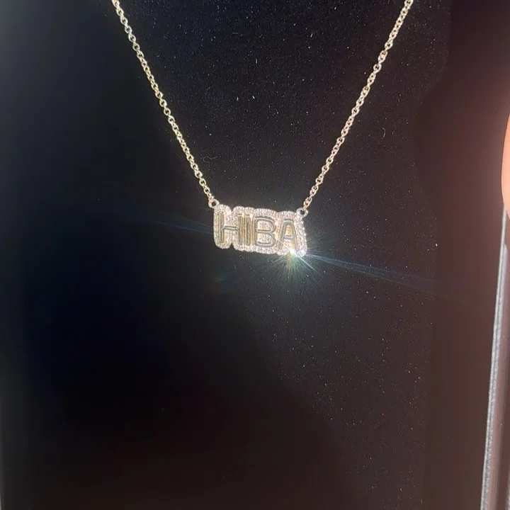 Our Diamond PUFF &trade;️ Nameplate Style is timeless &amp; the best investment due to its solid gold plate. Stand out from the rest💎❤️&zwj;🔥 🤘 LETS DESIGN YOU A DIAMOND PUFF. 

&bull;Unisex &bull; Yellow White or Rose &bull; Bold