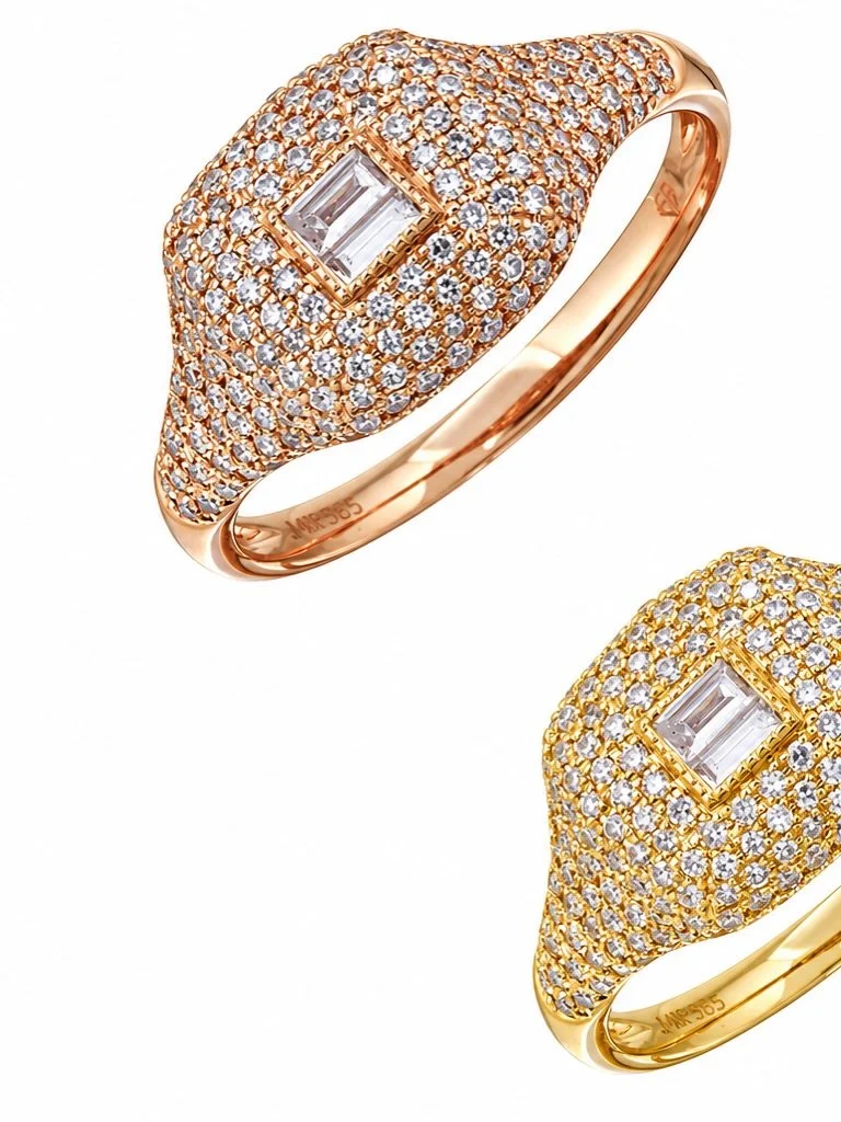 Pinky Gang 4 Life !!!!! Our OG pinky just got a little pre-holiday markdown😚 valid while stock lasts. 
#finejewelry #signet #pinky #trendsetter #pinkyring