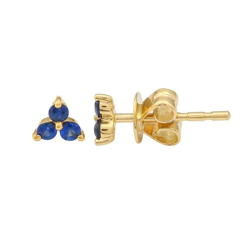 SAPPHIRE TRINITY STUDS