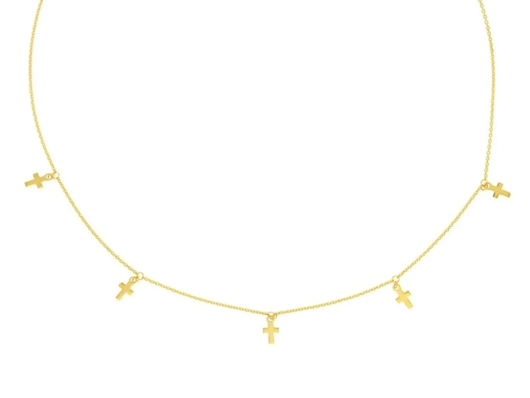 DANGLING CROSS CHOKER