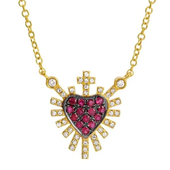 SACRED HEART NO.1 - RUBY & DIAMOND