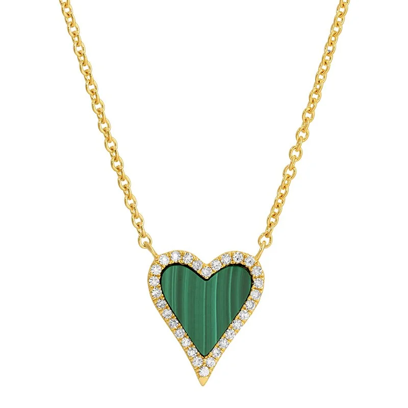 GREEN HEART NECKLACE - SMALL