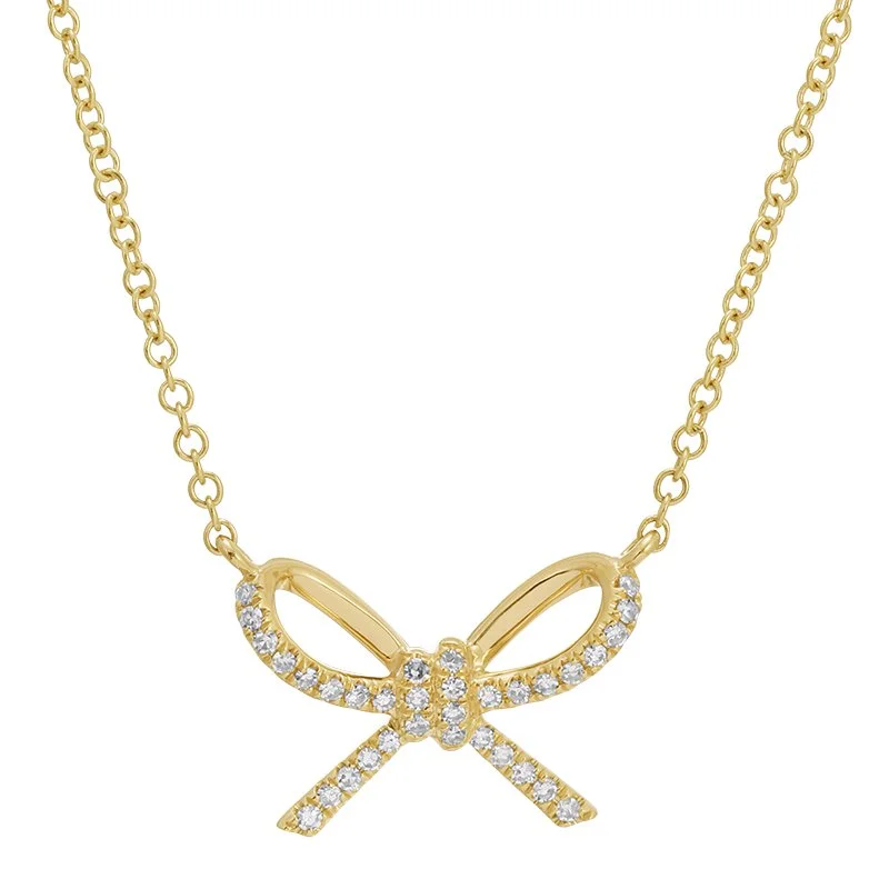 DIAMOND BOW NECKLACE
