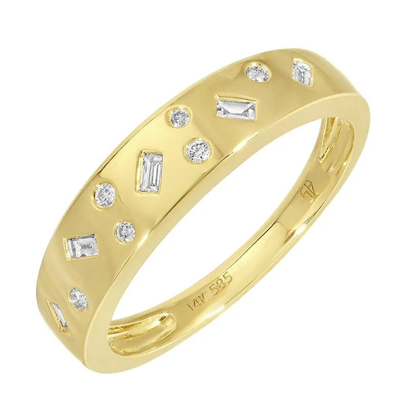 DIAMOND INLAY SLIM RING