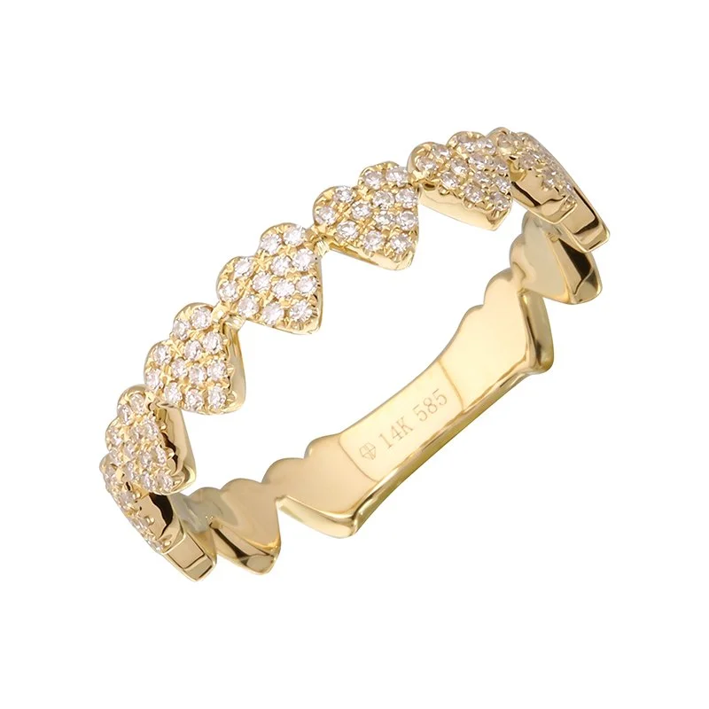 DIAMOND HEART PINKY RING