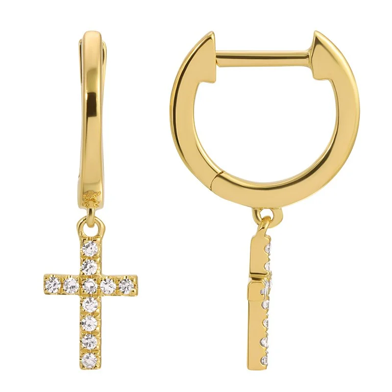 CROSS DANGLE EARRINGS