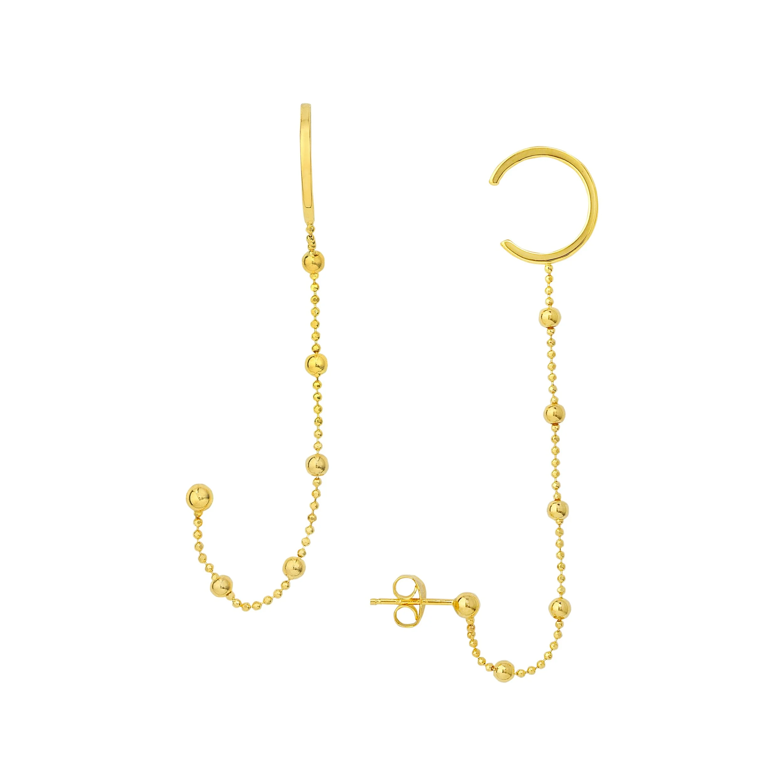 BEADED DRAPE EAR CUFF