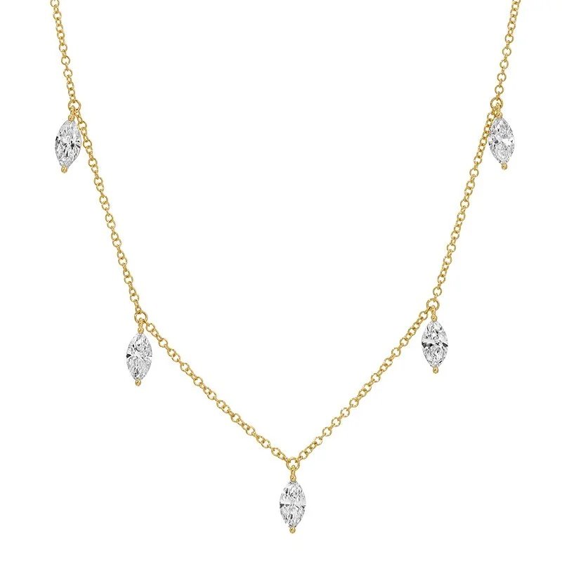 QUINTET MARQUISE FLOAT NECKLACE