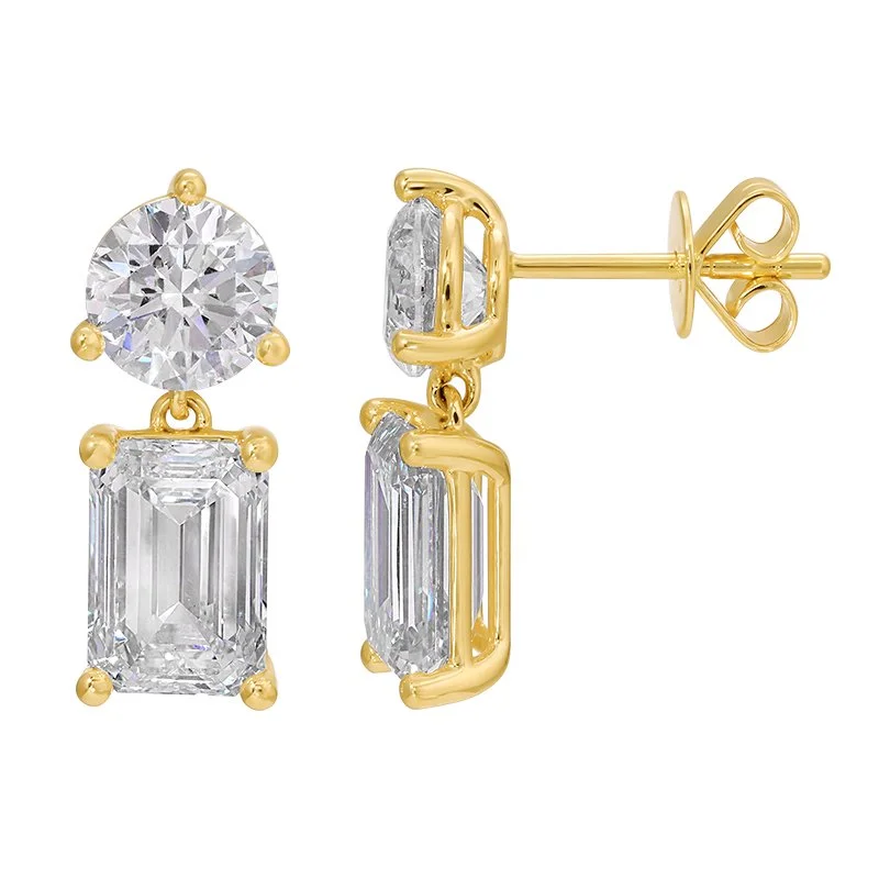 DANGLING EMERALD EARRINGS