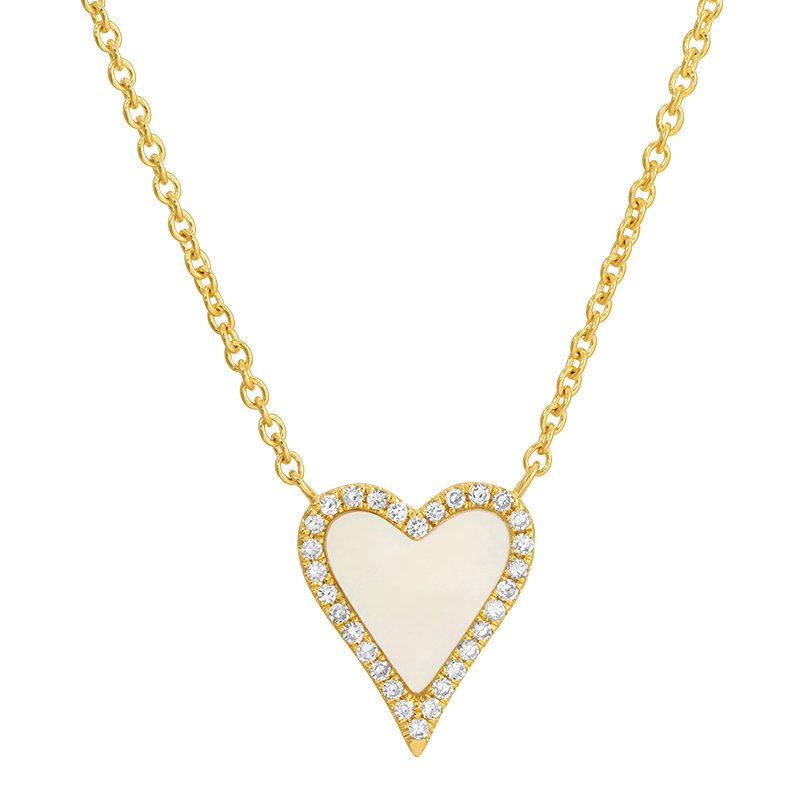 WHITE HEART NECKLACE - SMALL