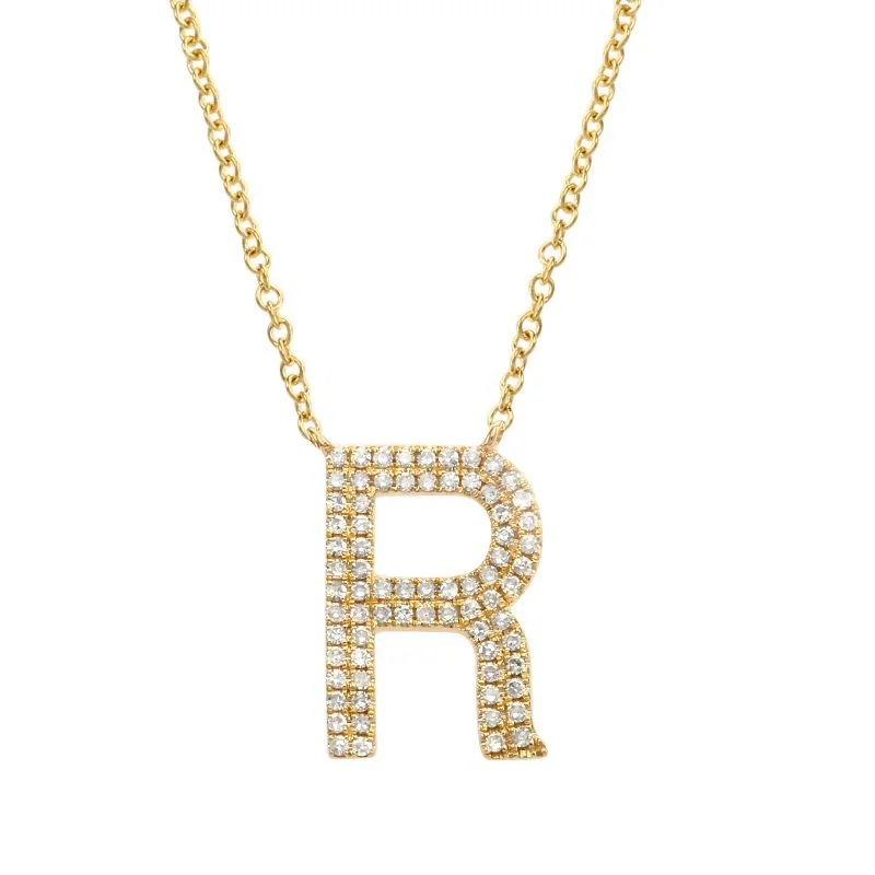 PAVE LETTER NECKLACE