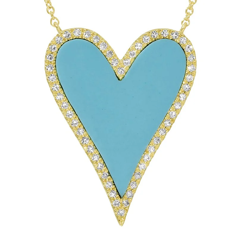 BLUE HEART NECKLACE - LARGE