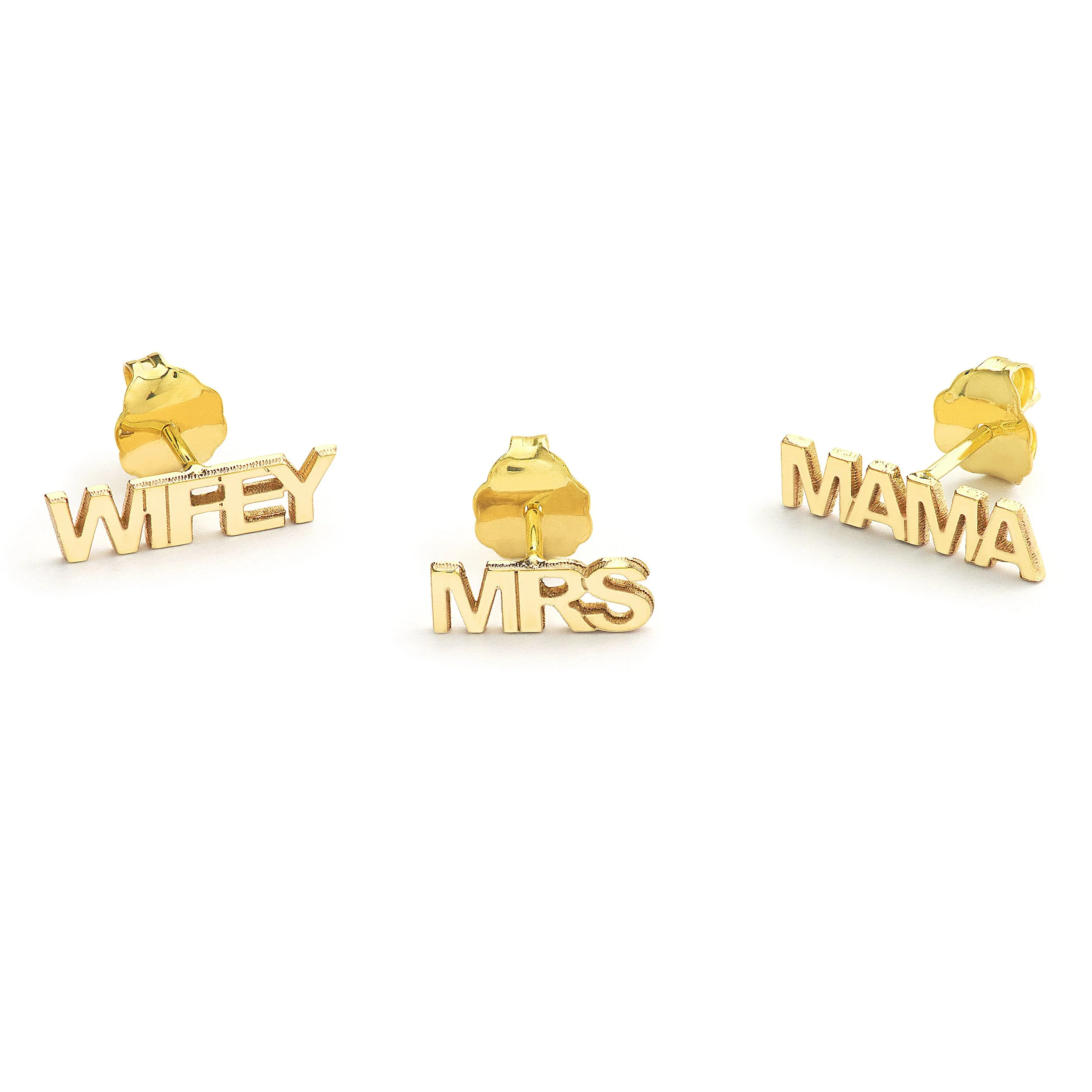 BLOCK NAME EARRINGS