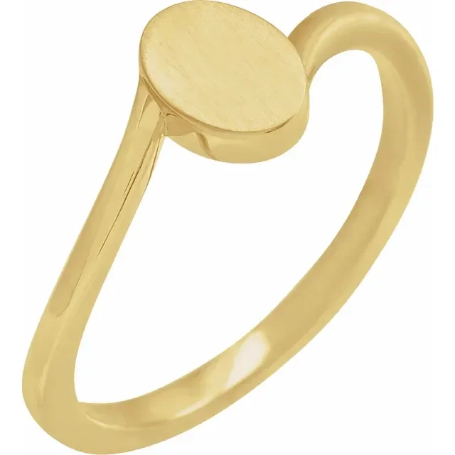 THIN SIGNET PINKY RING