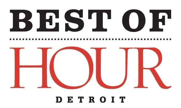 Logo 'Best of Hour Detroit' in black and red fonts. Best of Hour Detroit Nomination