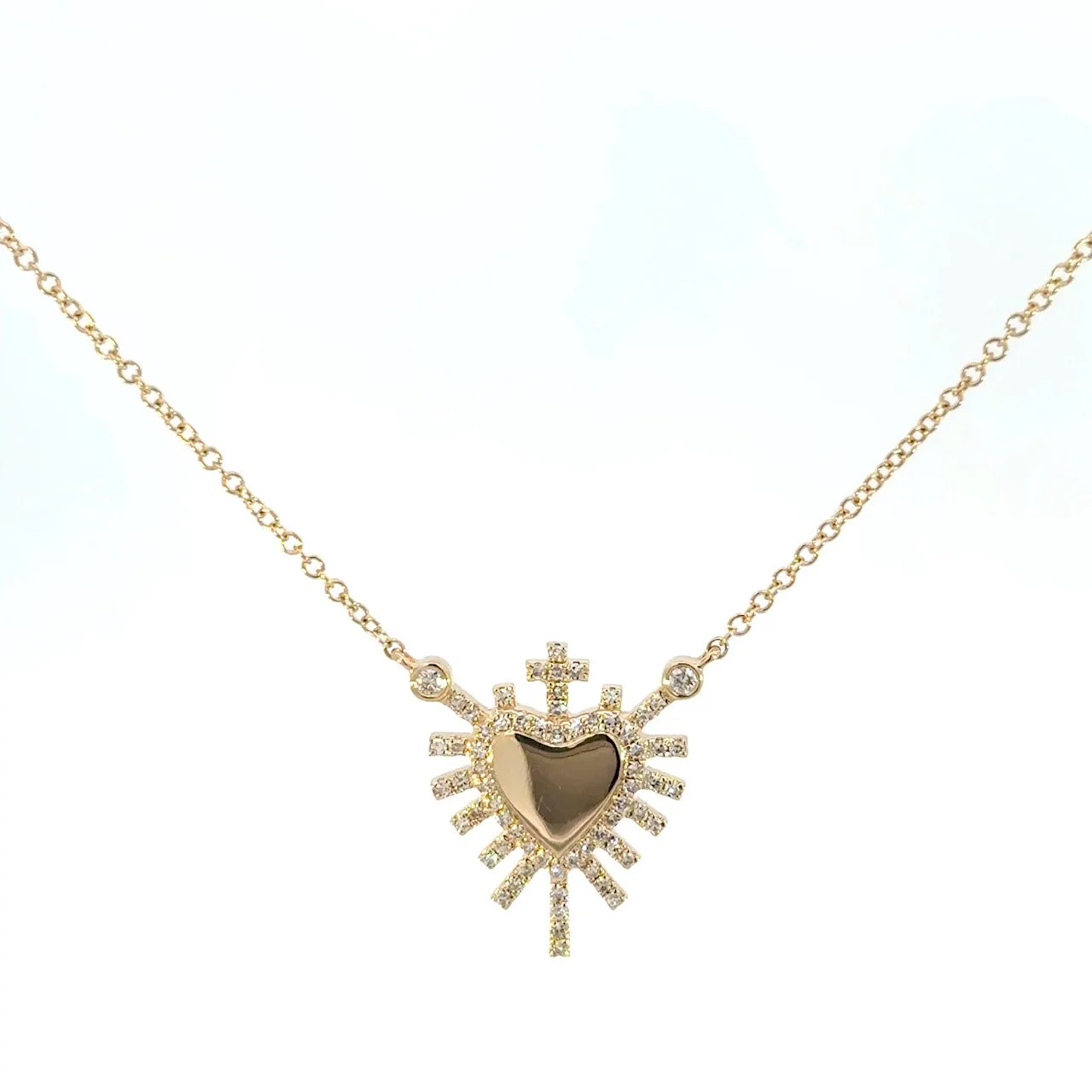 SACRED HEART NO.4 - POLISHED GOLD & DIAMOND
