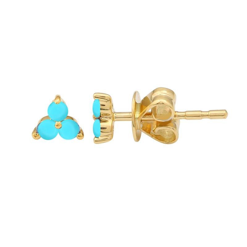 TURQUOISE TRINITY STUDS