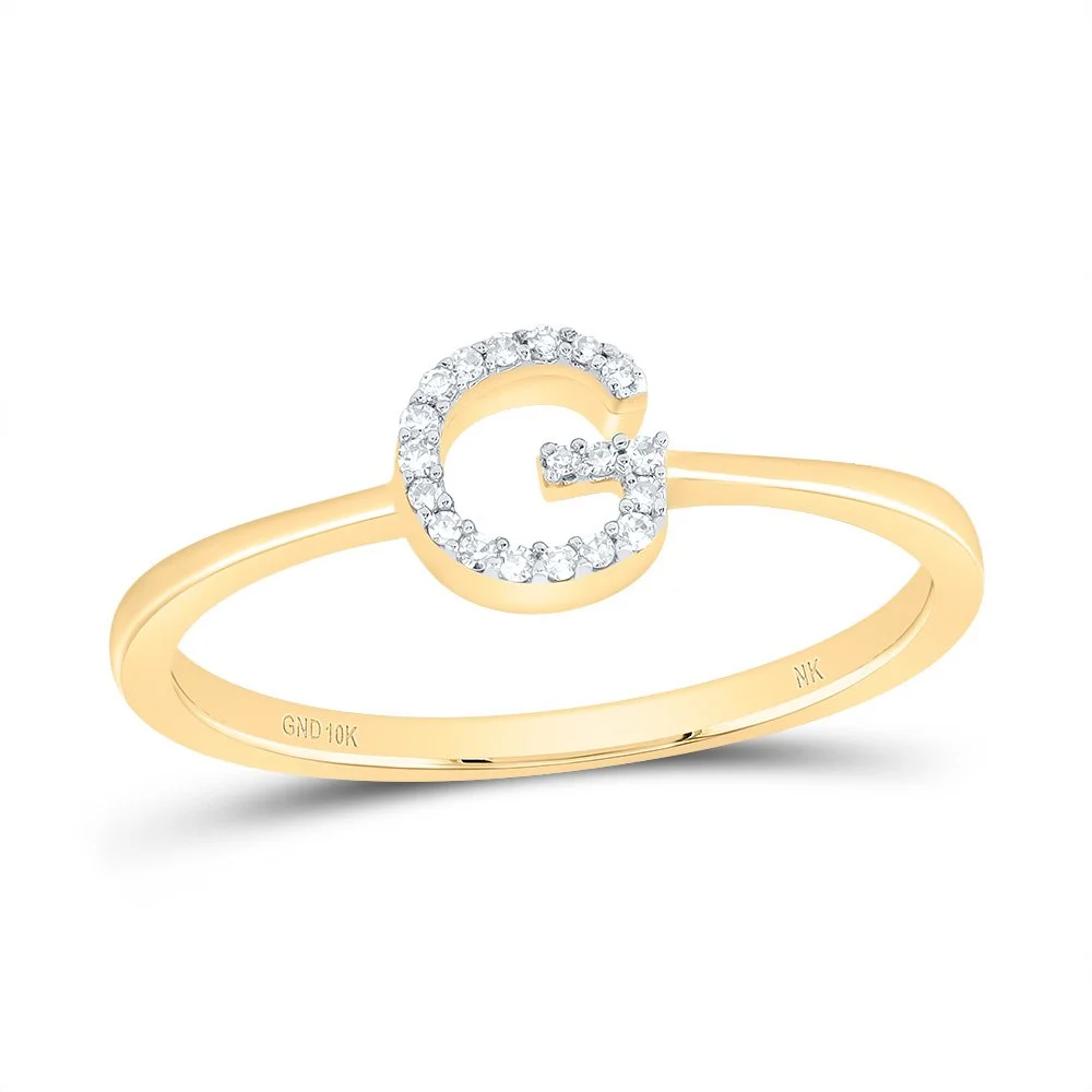 CLASSIC DIAMOND INITIAL RING