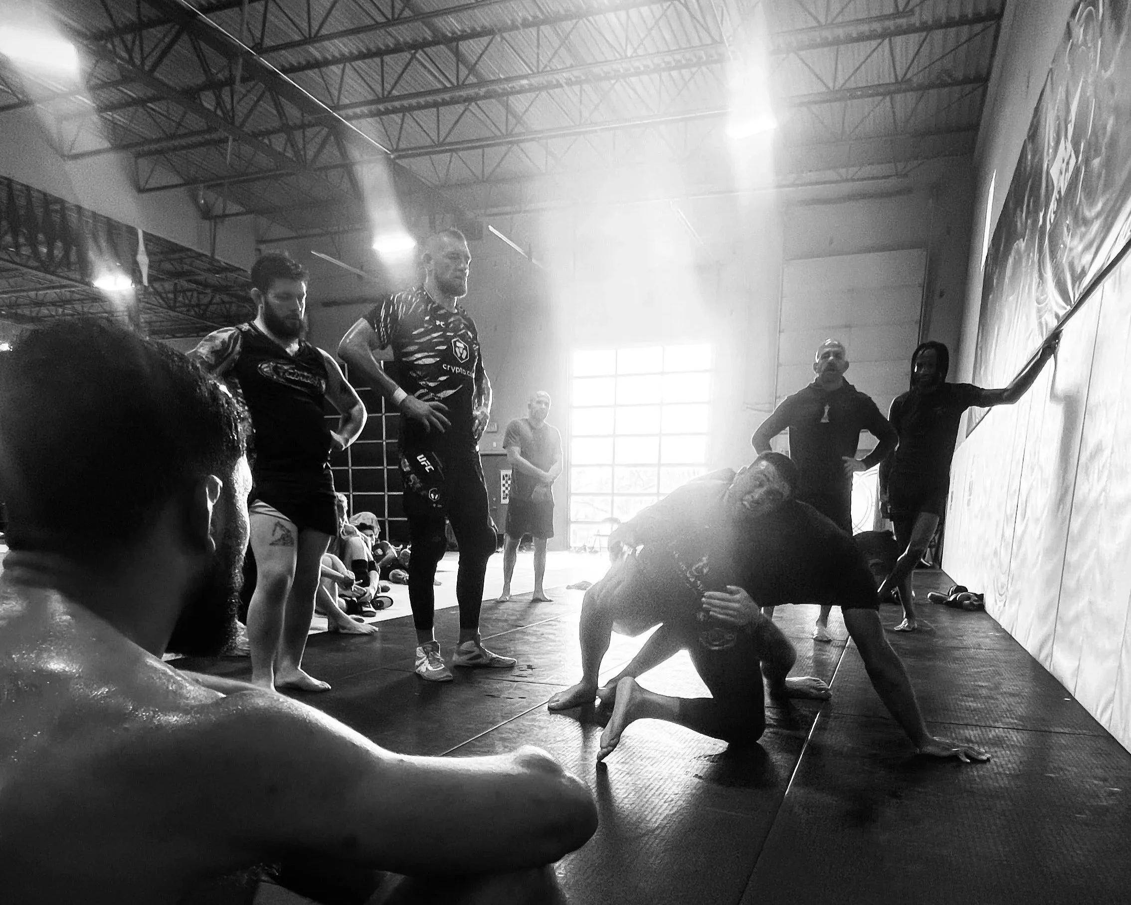 Coach Marc Montoya coaching sparring at Factory X in Englewood, Colorado.