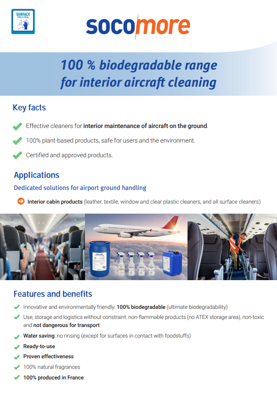 SOCOMORE SOCOCLEAN INTERIOR AIRCRAFT CLEANERS