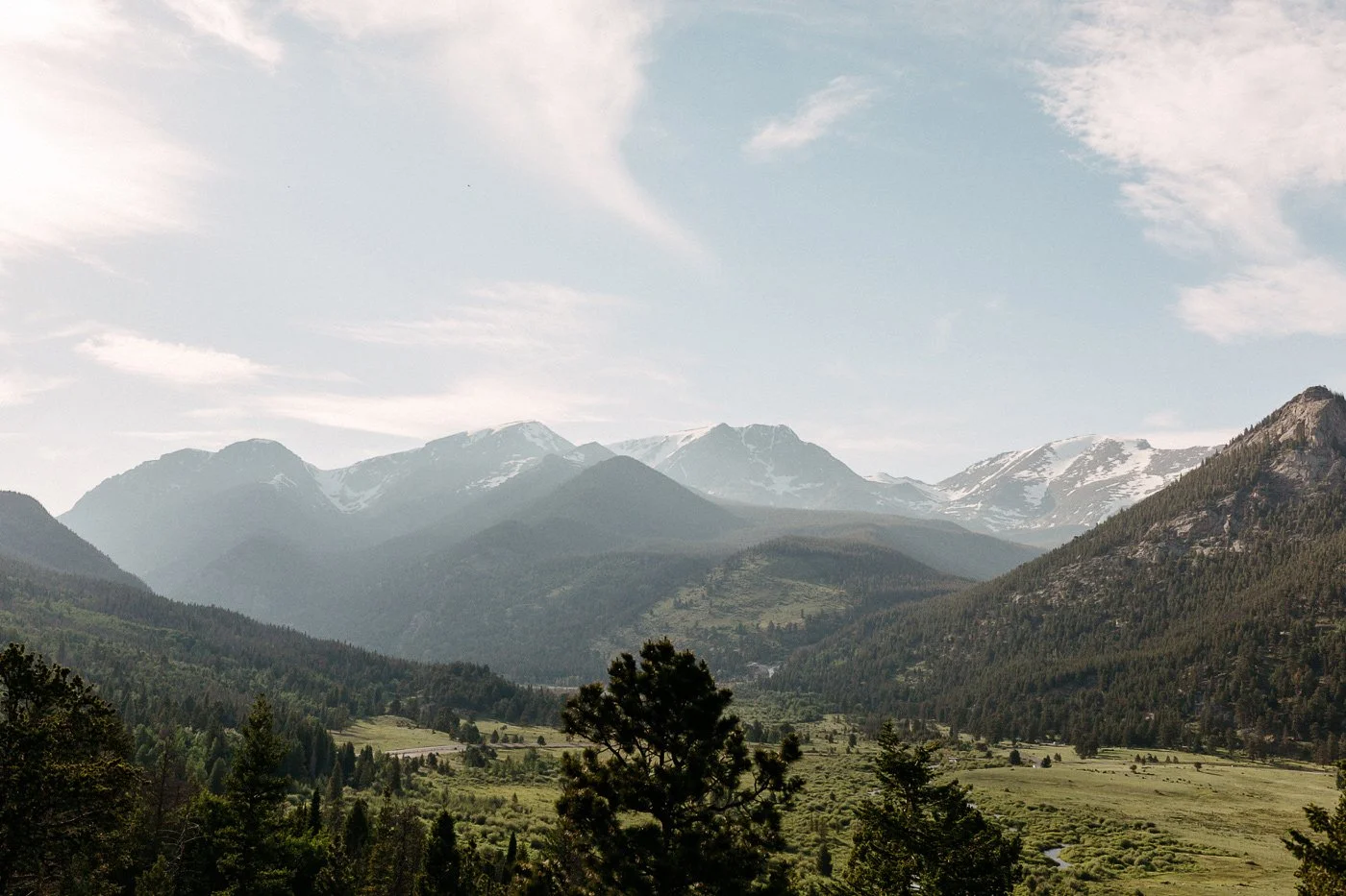 rocky mountains blue sky green scenery to show a season of waiting