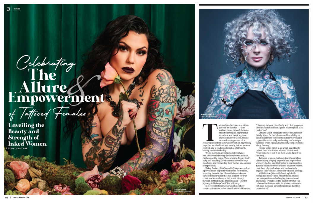 Celebrating the Allure and Empowerment of Tattooed Females (Print)