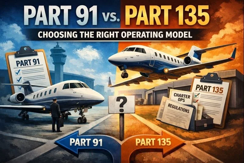 Part 91 vs. Part 135: Choosing the Right Operating Model