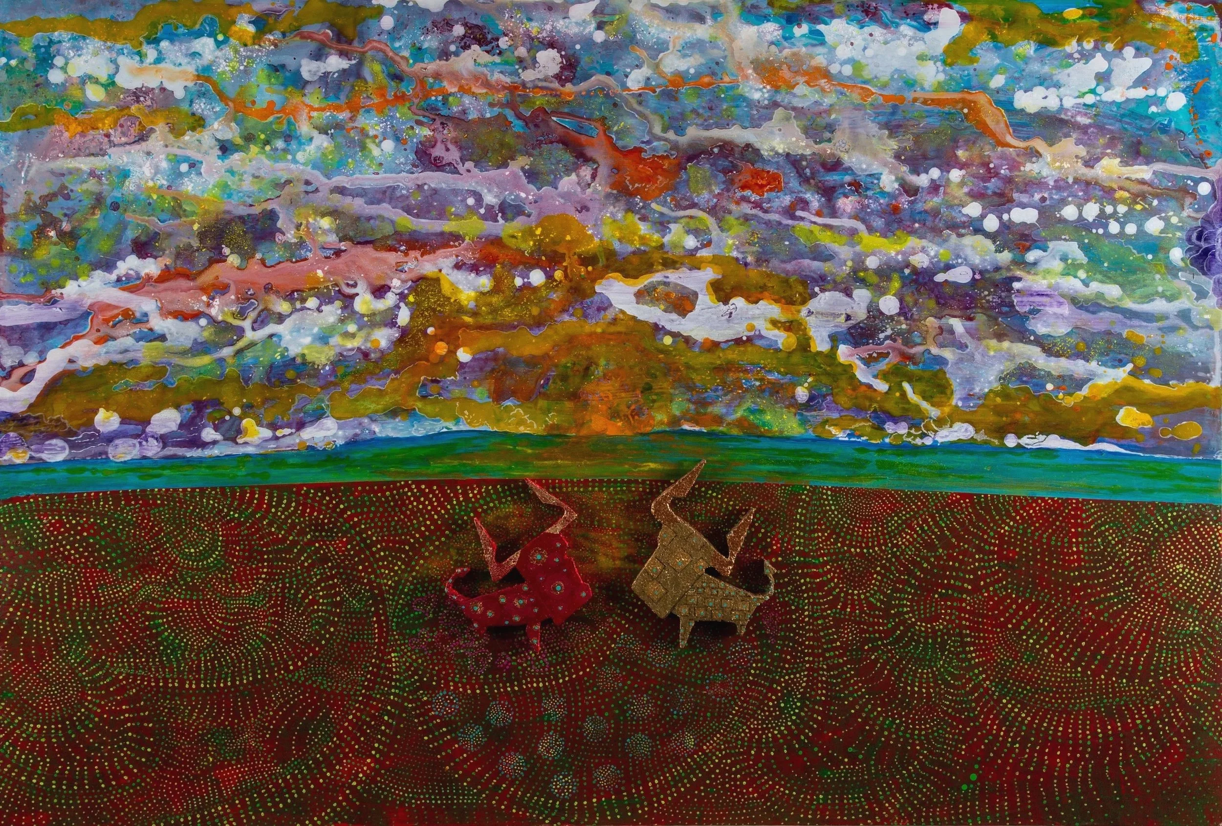 Lovers (Size: 36X48, Medium: Acrylic, Surface: Board)