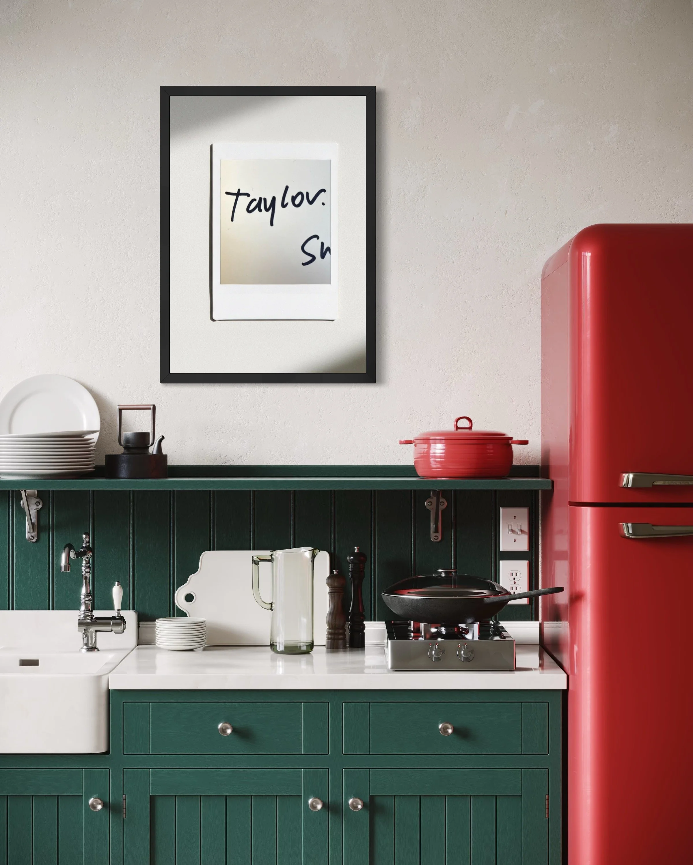 Fast pop artwork hung on a wall