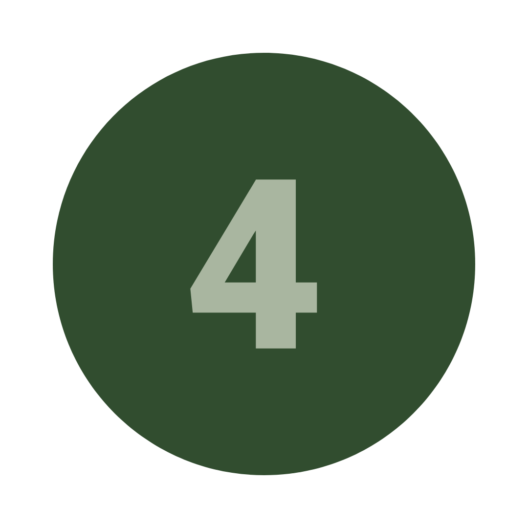 Green circle with the number 4 in the center.