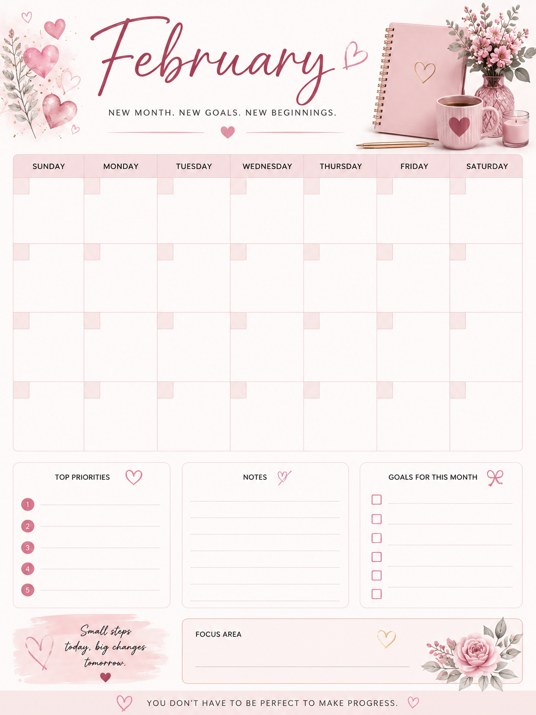 February Monthly layout