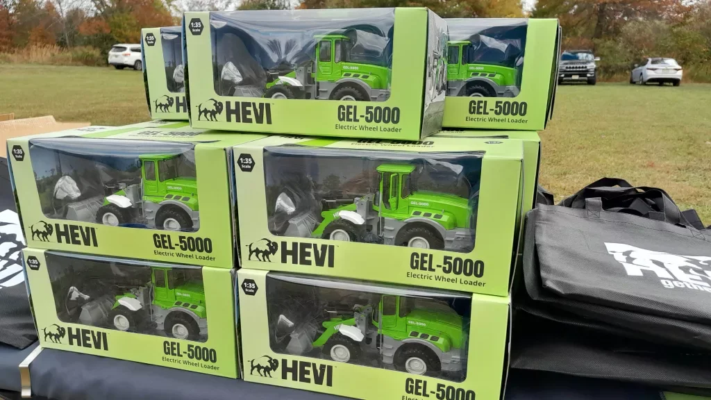 Highlight of the scale loader model boxes on display.