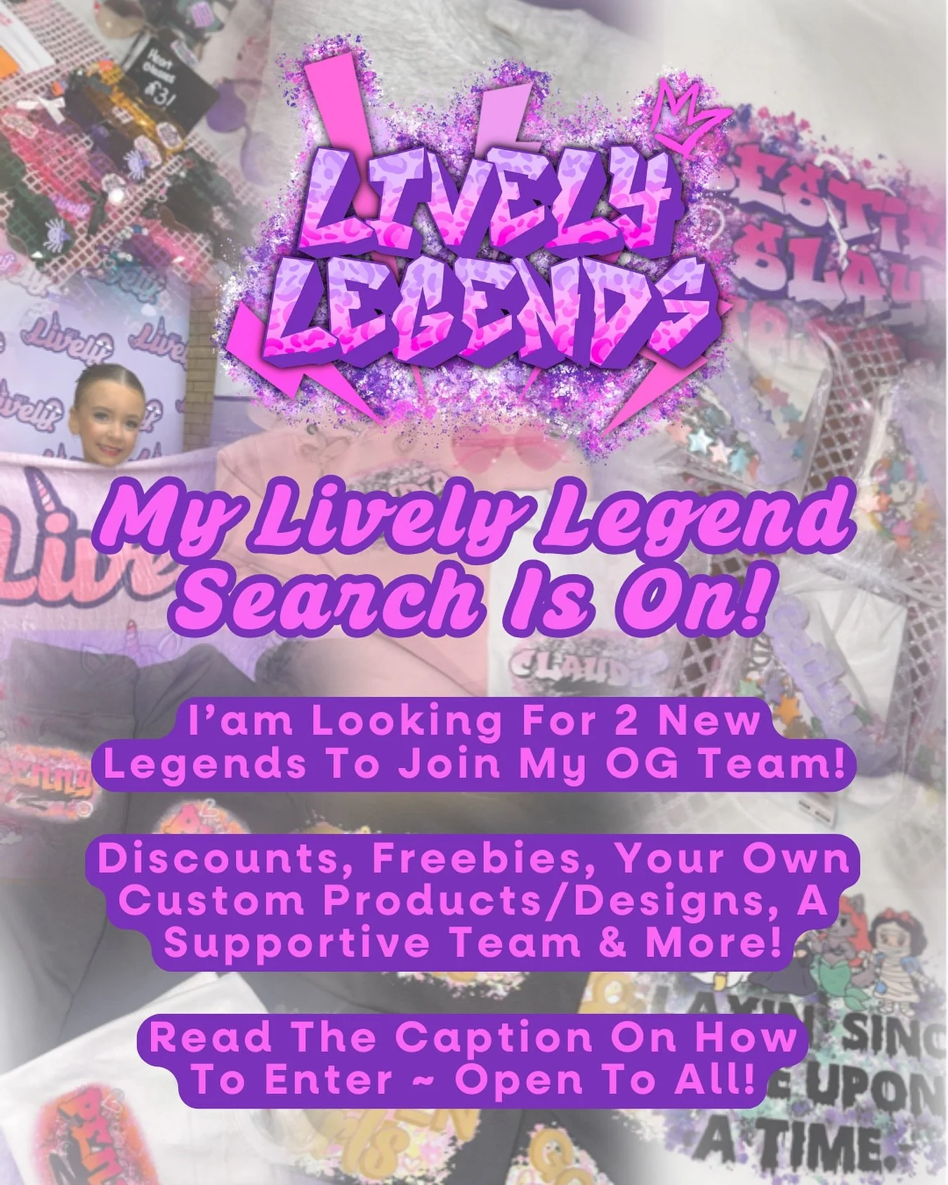 MY LIVELY LEGEND SEARCH IS BACK! ⚡️💖

It&rsquo;s the final sponsor search of the year&hellip; and 2 new Lively Legends will be joining the team! 👑💅

Have you&rsquo;ve got that OG vibe, confidence and positive energy✨ Now&rsquo;s your time to shine