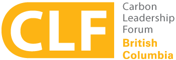 Logo for the Carbon Leadership Forum, British Columbia with initials 'CLF' on a yellow background.