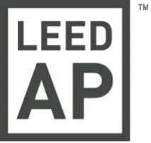 LEED AP logo in black and white