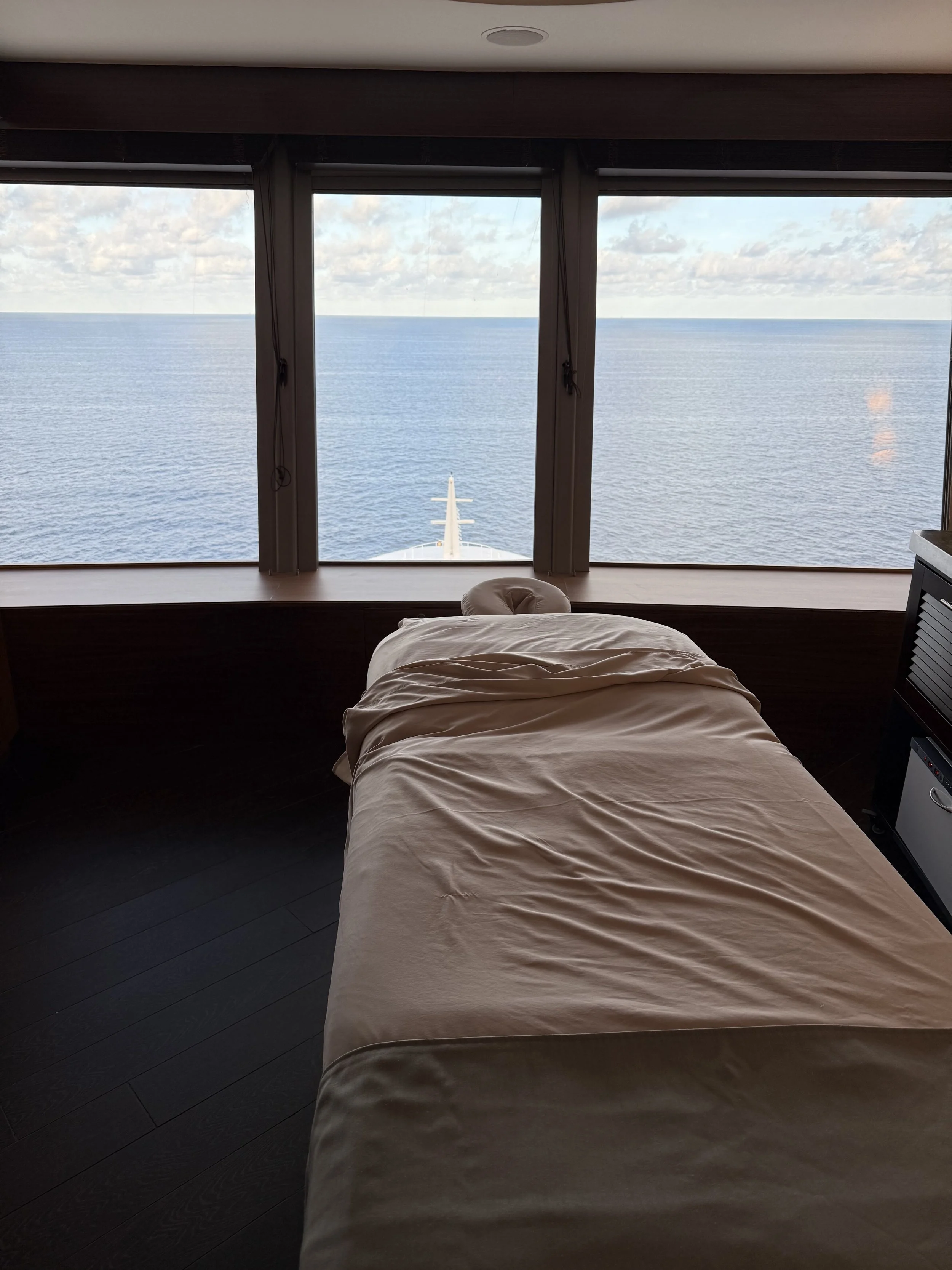 massage table on a cruise ship