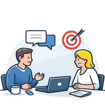 Geometric drawing of an outline square with sections divided by vertical, horizontal, and diagonal lines.