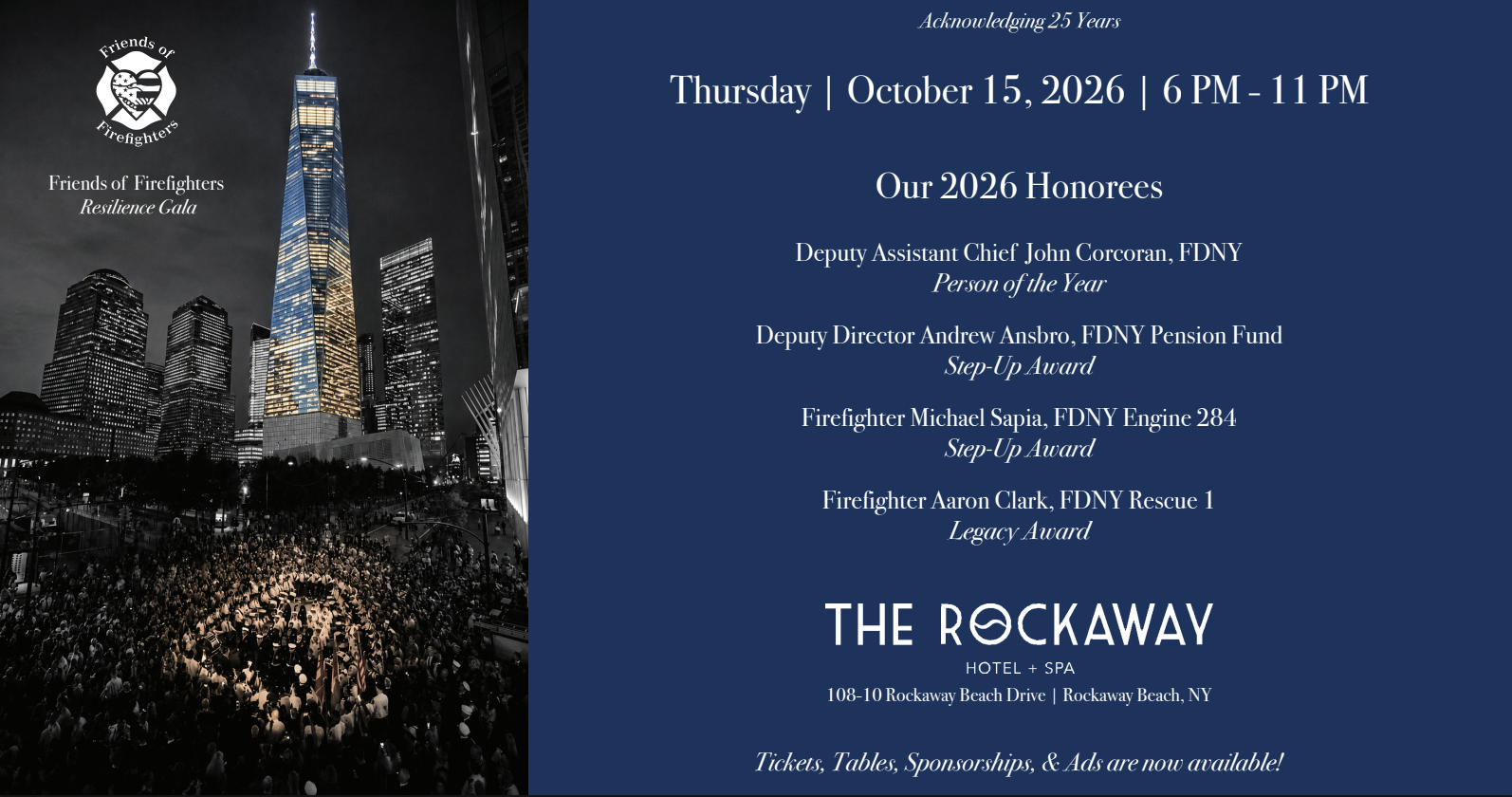 Friends of Firefighters 2026 Resilience Gala