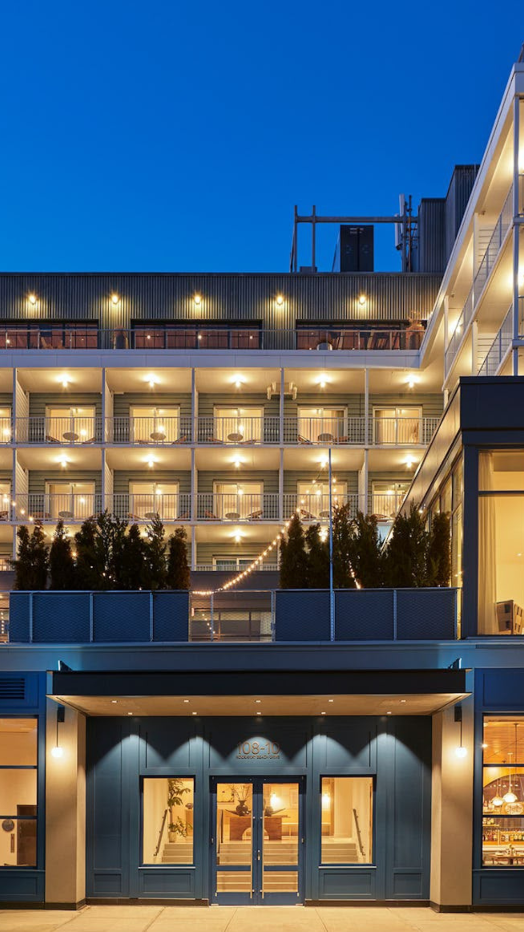 Rockaway Hotel at Night