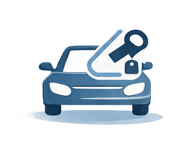 Car lockout service unlocking a vehicle door safely