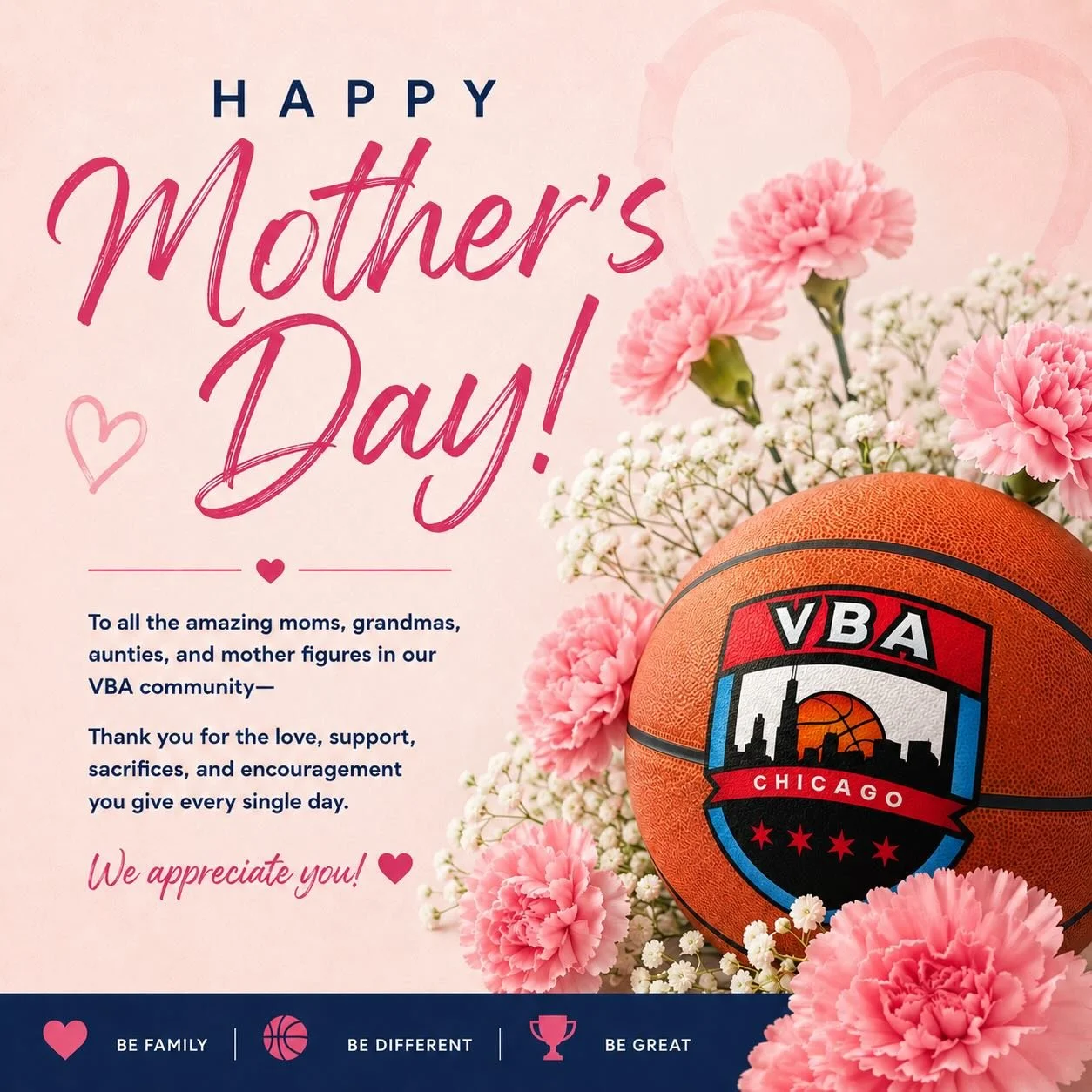 Happy Mother&rsquo;s Day to all the amazing moms, grandmas, aunties, and mother figures in our VBA community.

Thank you for the rides to practice, the support in the stands, the sacrifices behind the scenes, and the endless love you give every day.
