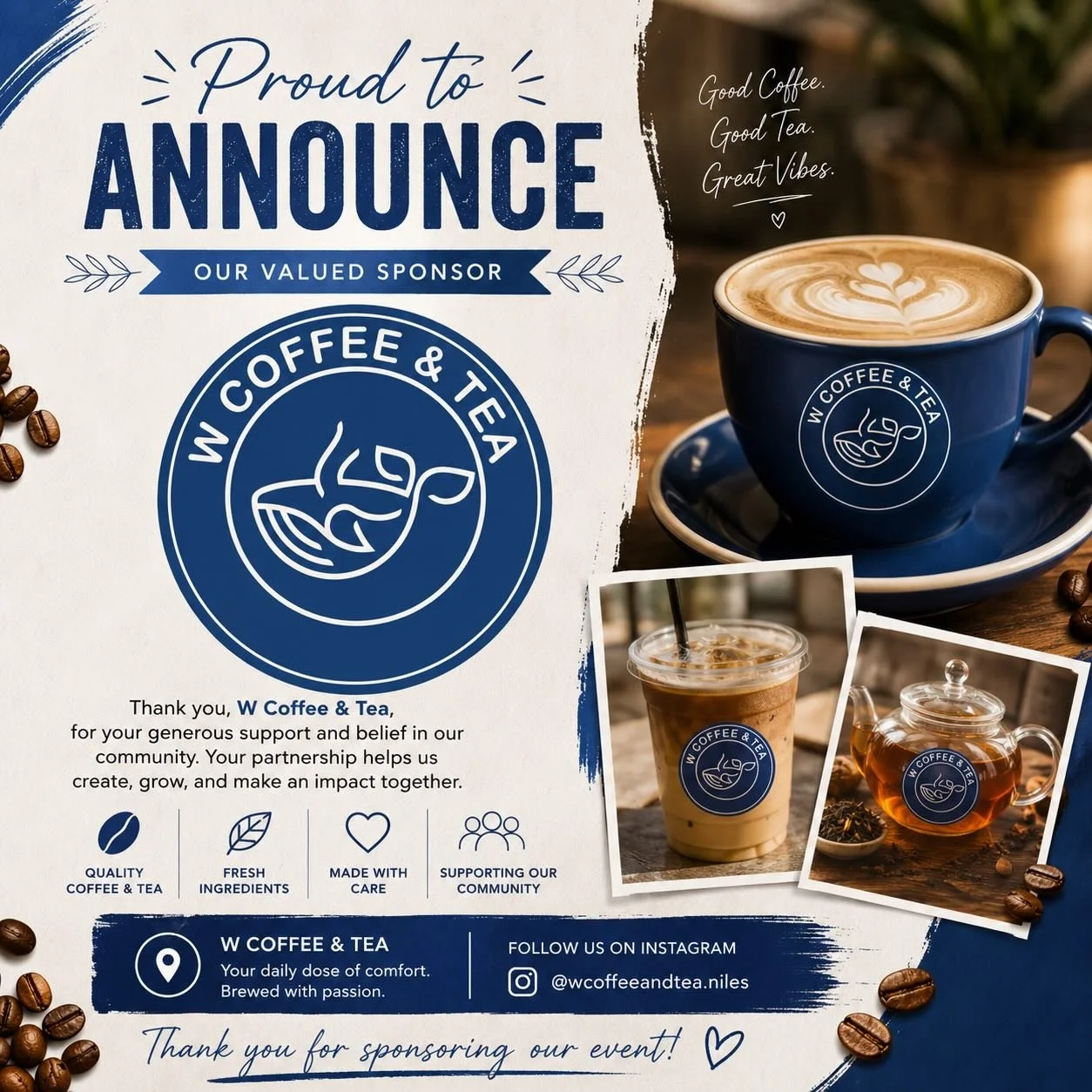 ☕️ Sponsor Spotlight: W Coffee &amp; Tea ☕️

We are excited to welcome W Coffee &amp; Tea as an official sponsor of the VBA Chicago Summer Shootout!

Their support helps us continue providing opportunities for youth athletes while bringing our commun